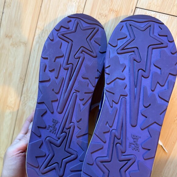 A Bathing Ape Bape Sta, Color Purple Foil, Sneaker Without Box, Men US 8.5 - Picture 6 of 6